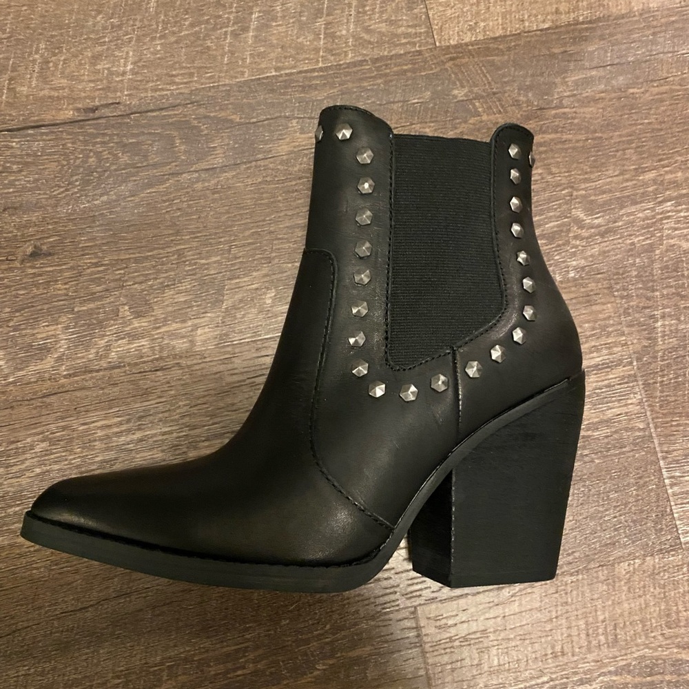 Leather Booties western style Studded by DINGO Genuine Leather